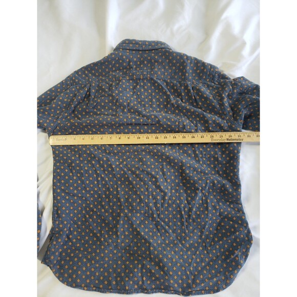 Freenote Cloth Double Pocket Arrow Flannel Blue Button Up Shirt Mens Medium - Picture 7 of 15